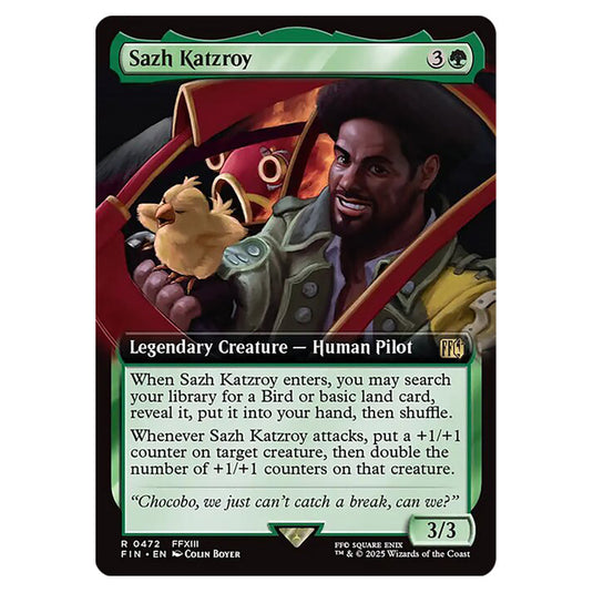 Sazh Katzroy 0472 card from the Magic The Gathering set Universes Beyond - Final Fantasy
