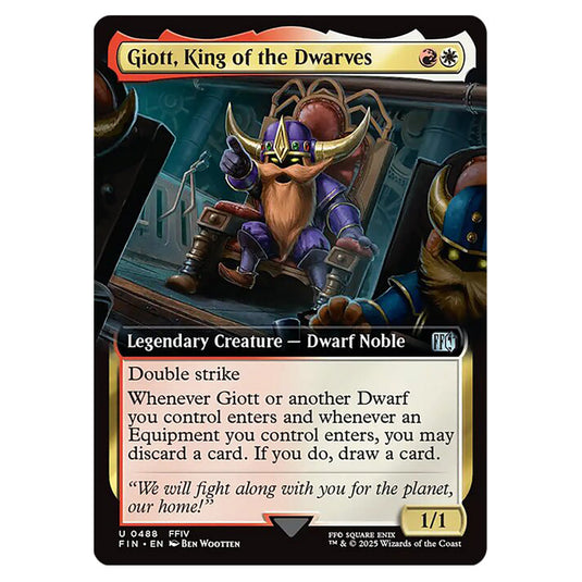 Giott, King of the Dwarves 0488 card from the Magic The Gathering set Universes Beyond - Final Fantasy