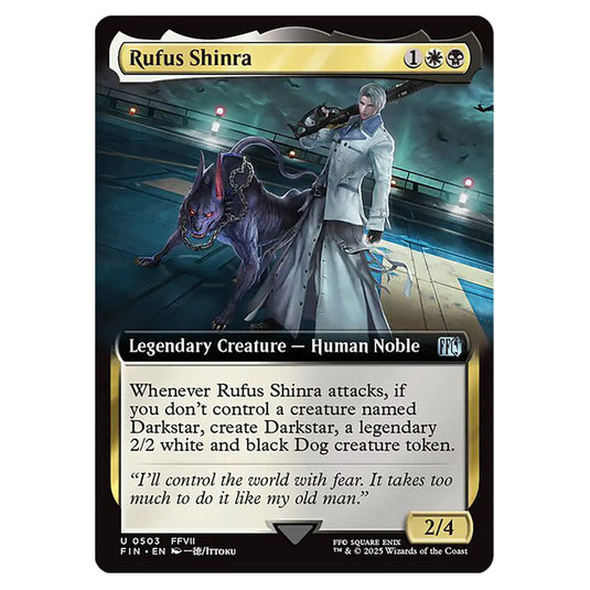 Rufus Shinra 0503 card from the Magic The Gathering set Universes Beyond - Final Fantasy