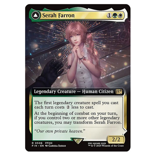 Serah Farron // Crystallized Serah 0506 card from the Magic The Gathering set Universes Beyond - Final Fantasy