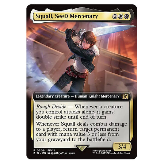 Squall, SeeD Mercenary 0509 card from the Magic The Gathering set Universes Beyond - Final Fantasy