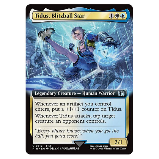 Tidus, Blitzball Star 0512 card from the Magic The Gathering set Universes Beyond - Final Fantasy