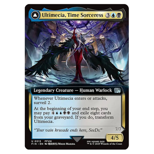 Ultimecia, Time Sorceress // Ultimecia, Omnipotent 0513 card from the Magic The Gathering set Universes Beyond - Final Fantasy