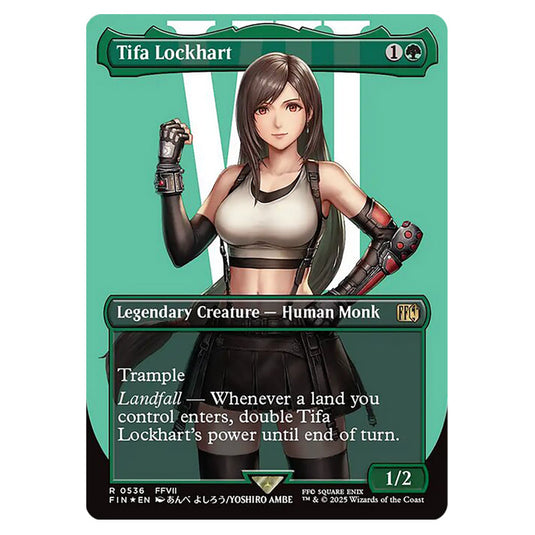 Tifa Lockhart 0536 card from the Magic The Gathering set Universes Beyond - Final Fantasy