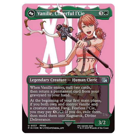 Vanille, Cheerful l'Cie 0537 card from the Magic The Gathering set Universes Beyond - Final Fantasy