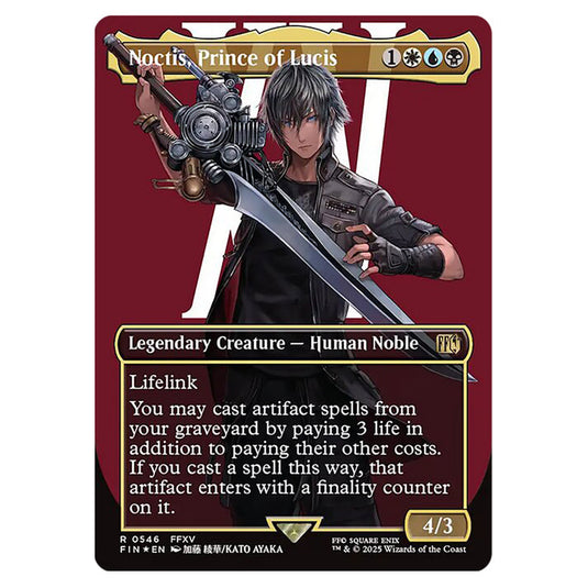 Noctis, Prince of Lucis 0546 card from the Magic The Gathering set Universes Beyond - Final Fantasy