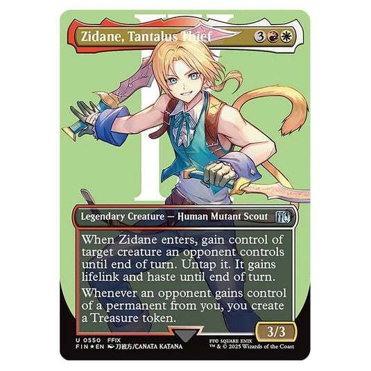 Zidane, Tantalus Thief 0550 card from the Magic The Gathering set Universes Beyond - Final Fantasy