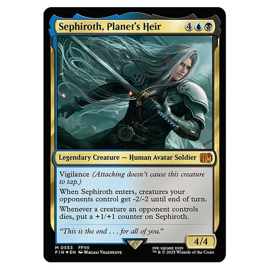 Sephiroth, Planet's Heir 0553 card from the Magic The Gathering set Universes Beyond - Final Fantasy