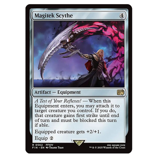 Magitek Scythe 0562 card from the Magic The Gathering set Universes Beyond - Final Fantasy