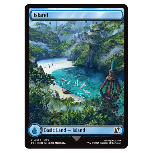 Island 0573 card from the Magic The Gathering set Universes Beyond - Final Fantasy