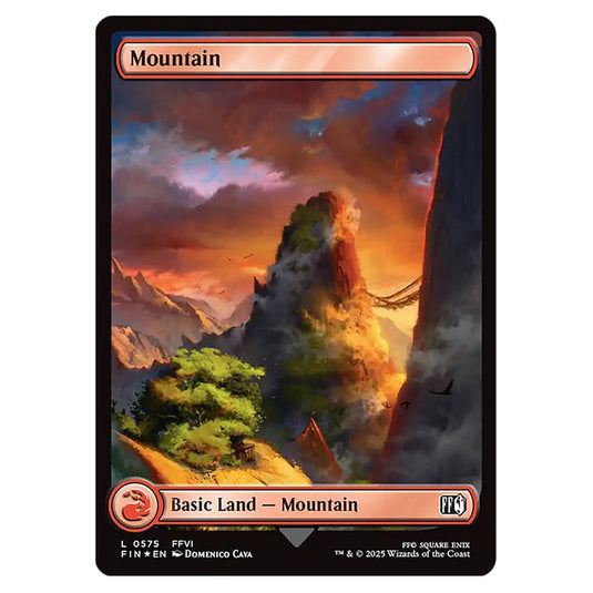 Mountain 0575 card from the Magic The Gathering set Universes Beyond - Final Fantasy