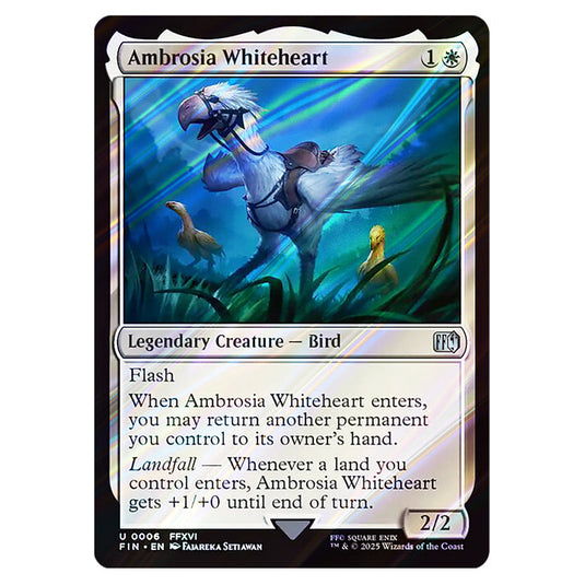 Ambrosia Whiteheart 0006 card from the Magic The Gathering set Universes Beyond - Final Fantasy
