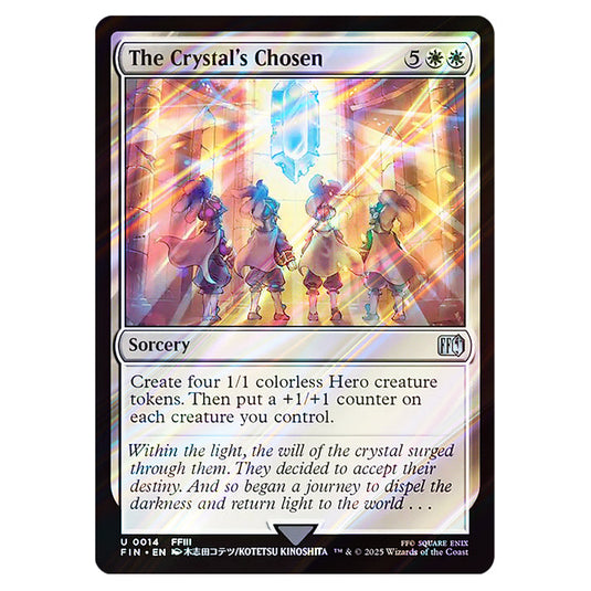 The Crystal's Chosen 0014 card from the Magic The Gathering set Universes Beyond - Final Fantasy