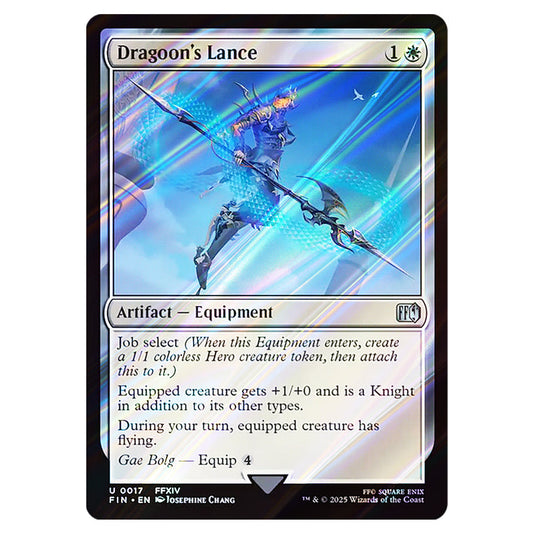 Dragoon's Lance 0017 card from the Magic The Gathering set Universes Beyond - Final Fantasy