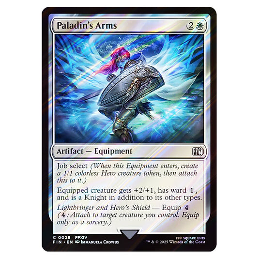 Paladin's Arms 0028 card from the Magic The Gathering set Universes Beyond - Final Fantasy