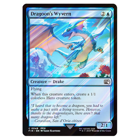 Dragoon's Wyvern 0049 card from the Magic The Gathering set Universes Beyond - Final Fantasy