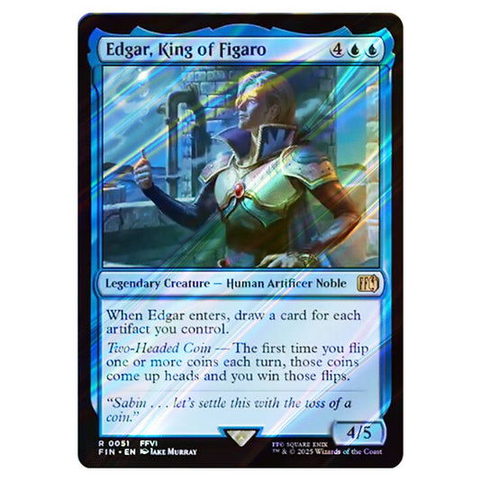 Edgar, King of Figaro 0051 card from the Magic The Gathering set Universes Beyond - Final Fantasy