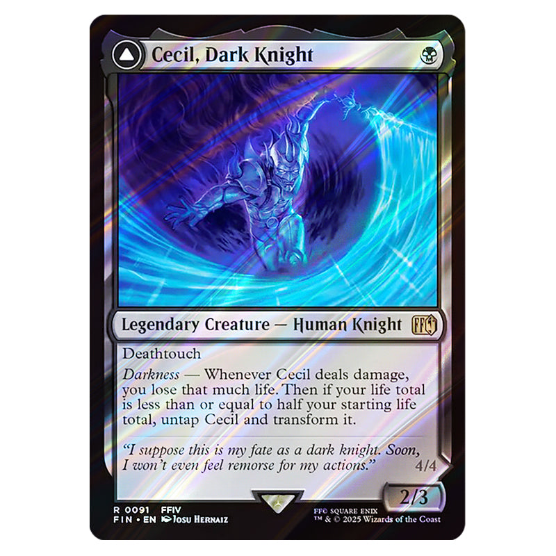 Magic The Gathering - Universes Beyond - Final Fantasy - Cecil, Dark K Magic The Gathering - Universes Beyond - Final Fantasy - Cecil, Dark K