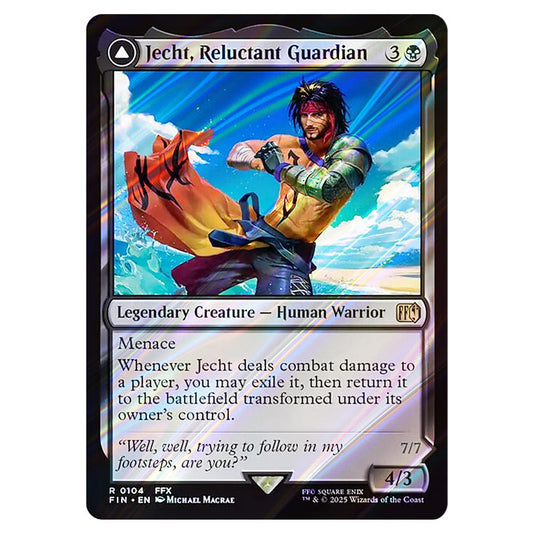 Jecht, Reluctant Guardian // Braska's Final Aeon 0104 card from the Magic The Gathering set Universes Beyond - Final Fantasy