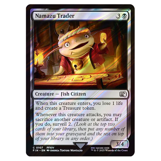 Namazu Trader 0107 card from the Magic The Gathering set Universes Beyond - Final Fantasy