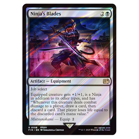 Ninja's Blades 0108 card from the Magic The Gathering set Universes Beyond - Final Fantasy
