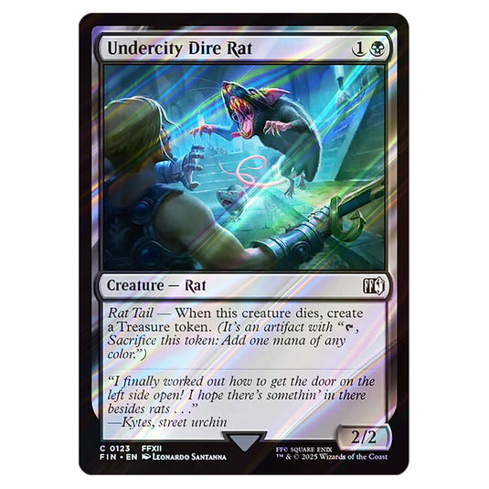 Undercity Dire Rat 0123 card from the Magic The Gathering set Universes Beyond - Final Fantasy