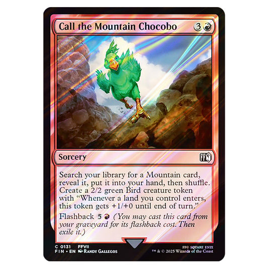 Call the Mountain Chocobo 0131 card from the Magic The Gathering set Universes Beyond - Final Fantasy