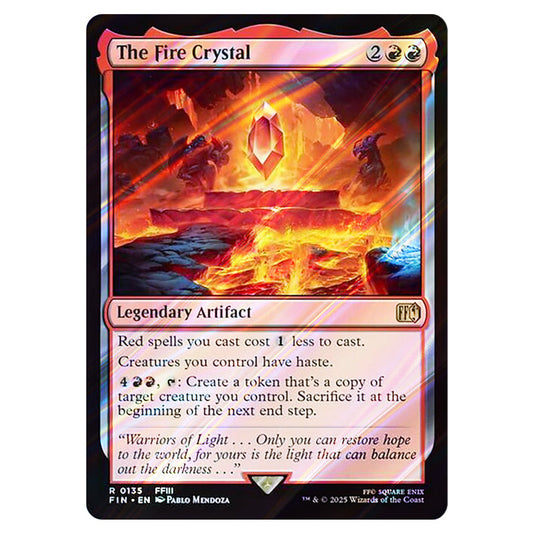 The Fire Crystal 0135 card from the Magic The Gathering set Universes Beyond - Final Fantasy