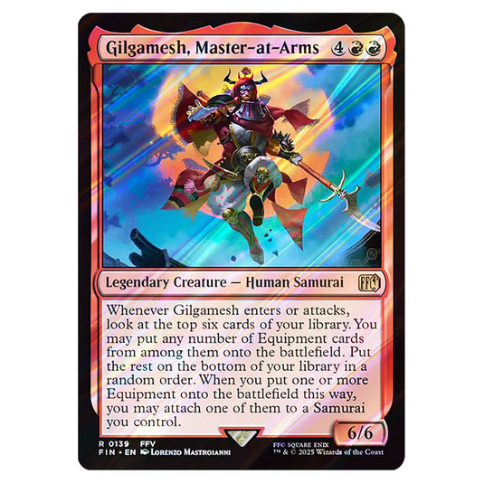 Gilgamesh, Master-at-Arms 0139 card from the Magic The Gathering set Universes Beyond - Final Fantasy
