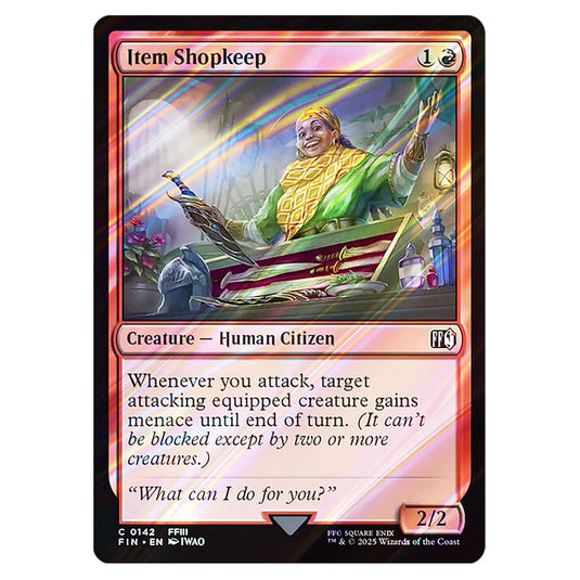 Item Shopkeep 0142 card from the Magic The Gathering set Universes Beyond - Final Fantasy