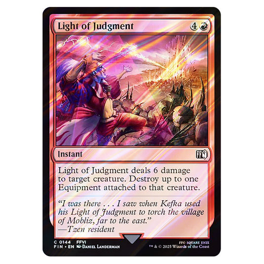 Light of Judgment 0144 card from the Magic The Gathering set Universes Beyond - Final Fantasy