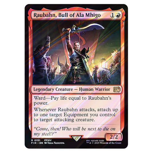 Raubahn, Bull of Ala Mhigo 0151 card from the Magic The Gathering set Universes Beyond - Final Fantasy