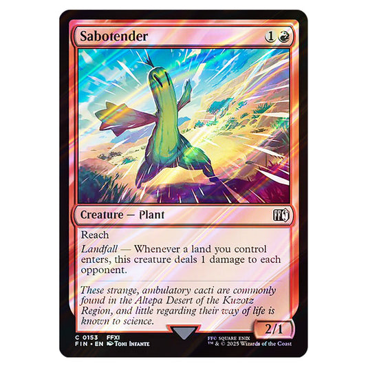 Sabotender 0153 card from the Magic The Gathering set Universes Beyond - Final Fantasy