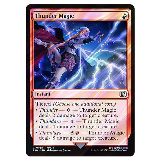 Thunder Magic 0165 card from the Magic The Gathering set Universes Beyond - Final Fantasy