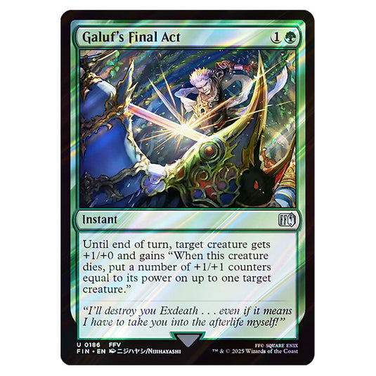 Galuf's Final Act 0186 card from the Magic The Gathering set Universes Beyond - Final Fantasy