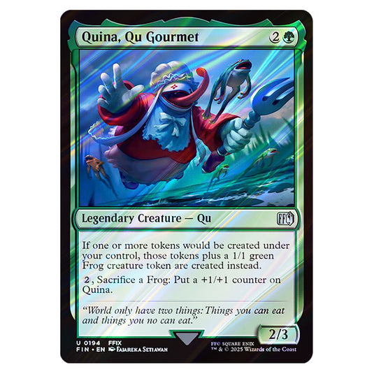 Quina, Qu Gourmet 0194 card from the Magic The Gathering set Universes Beyond - Final Fantasy