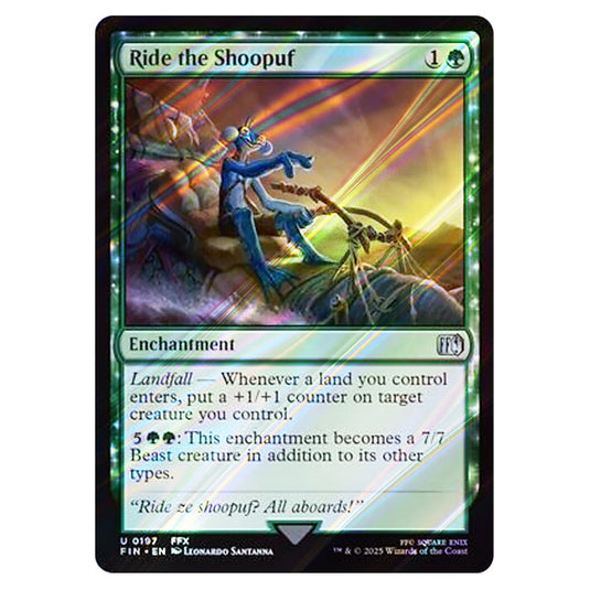 Ride the Shoopuf 0197 card from the Magic The Gathering set Universes Beyond - Final Fantasy
