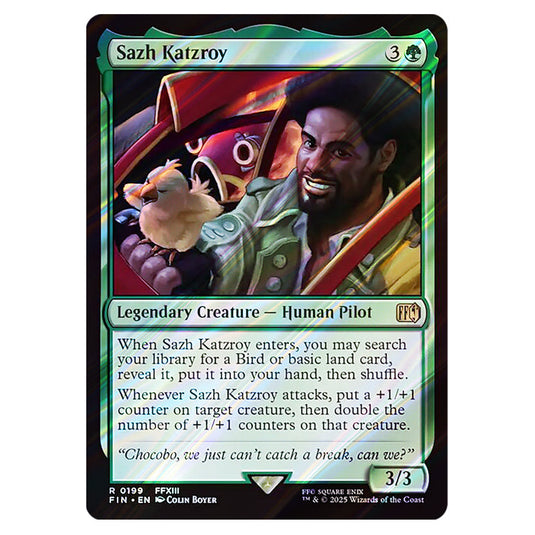 Sazh Katzroy 0199 card from the Magic The Gathering set Universes Beyond - Final Fantasy