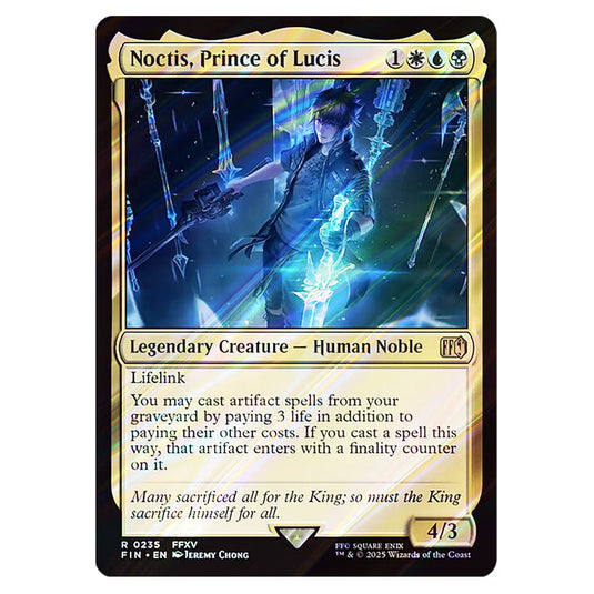 Noctis, Prince of Lucis 0235 card from the Magic The Gathering set Universes Beyond - Final Fantasy