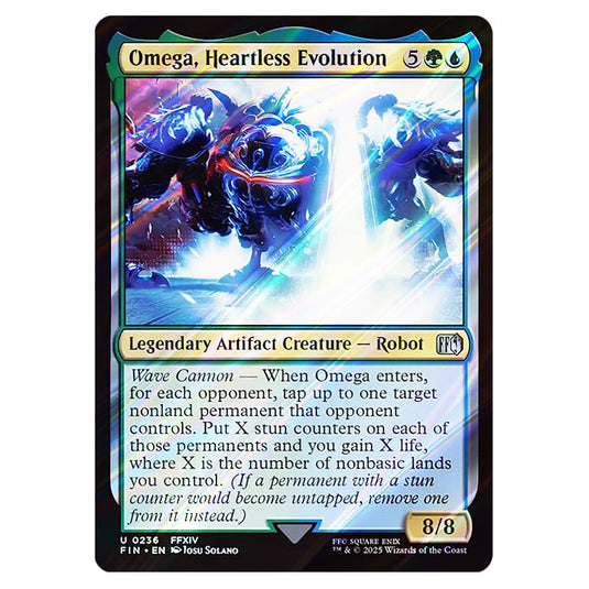 Omega, Heartless Evolution 0236 card from the Magic The Gathering set Universes Beyond - Final Fantasy
