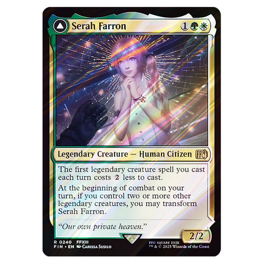 Serah Farron // Crystallized Serah 0240 card from the Magic The Gathering set Universes Beyond - Final Fantasy