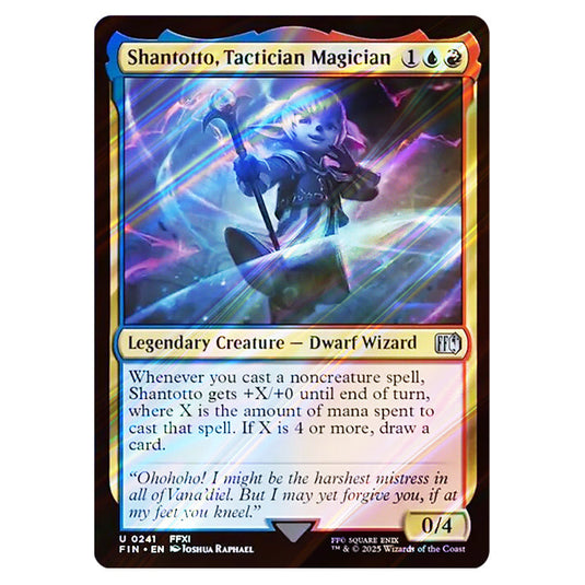 Shantotto, Tactician Magician 0241 card from the Magic The Gathering set Universes Beyond - Final Fantasy