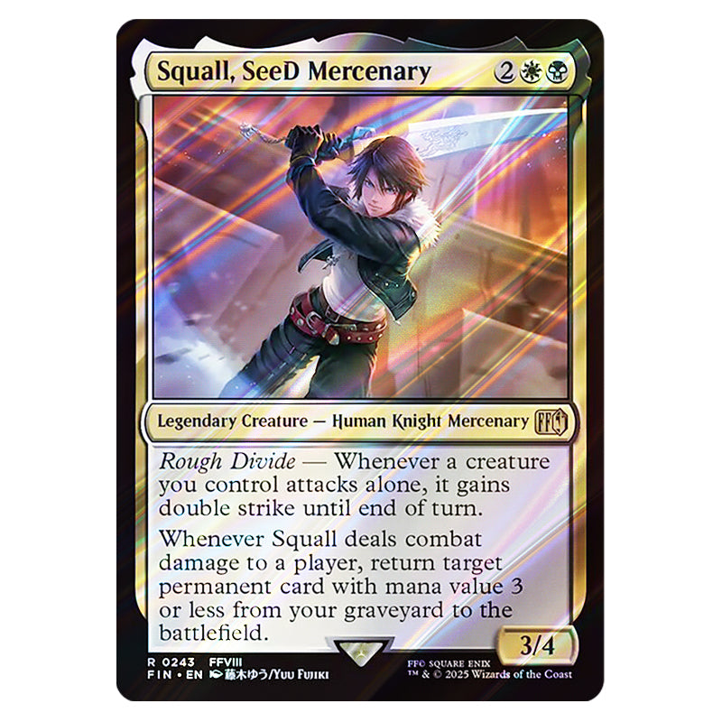Magic The Gathering - Universes Beyond - Final Fantasy - Squall, SeeD Magic The Gathering - Universes Beyond - Final Fantasy - Squall, SeeD