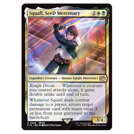 Squall, SeeD Mercenary 0243 card from the Magic The Gathering set Universes Beyond - Final Fantasy