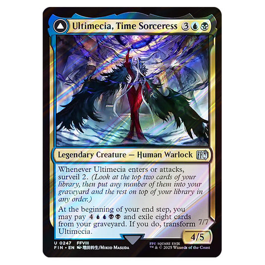 Ultimecia, Time Sorceress // Ultimecia, Omnipotent 0247 card from the Magic The Gathering set Universes Beyond - Final Fantasy