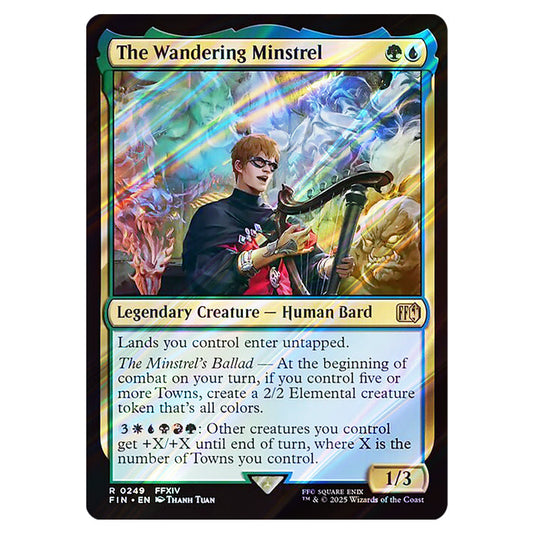 The Wandering Minstrel 0249 card from the Magic The Gathering set Universes Beyond - Final Fantasy