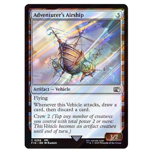 Adventurer's Airship 0252 card from the Magic The Gathering set Universes Beyond - Final Fantasy