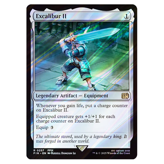 Excalibur II 0257 card from the Magic The Gathering set Universes Beyond - Final Fantasy