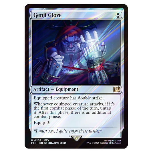 Genji Glove 0258 card from the Magic The Gathering set Universes Beyond - Final Fantasy