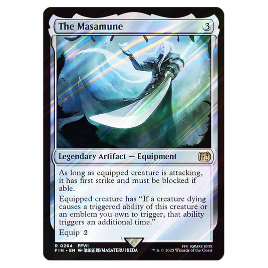 The Masamune 0264 card from the Magic The Gathering set Universes Beyond - Final Fantasy